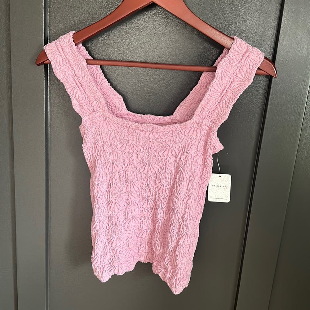 NWT FREE PEOPLE LOVE LETTER 💌 CAMI IN PINK 💖LEMON 🍋 SZ M/LG